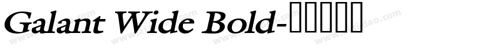 Galant Wide Bold字体转换